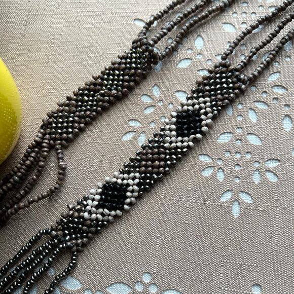 NWOT Real Simple Style Safari Tribal Beaded Bracelet & Necklace Matching Set - Picture 1 of 15